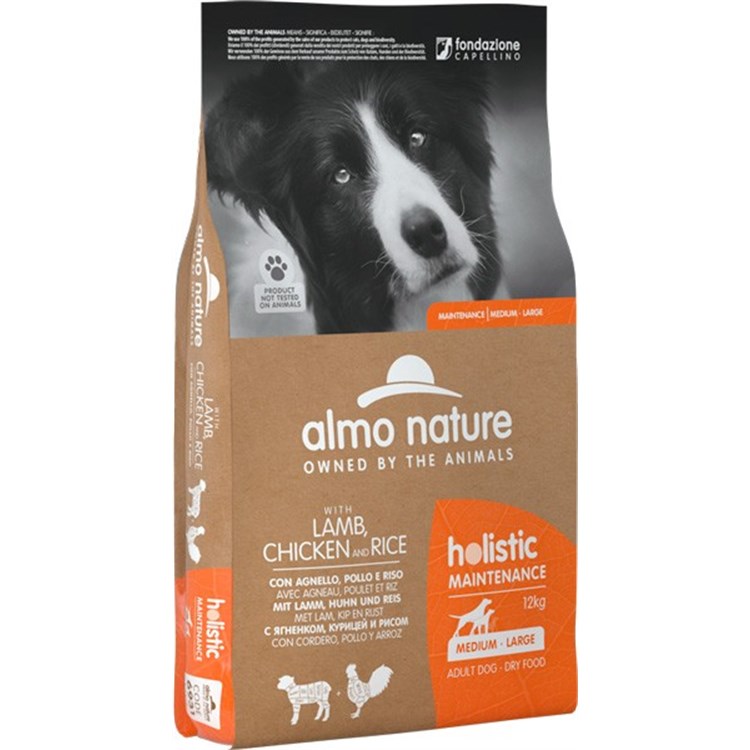 Almo Nature Holistic Medium Large Adult Dog 12 kg Agnello Pollo e Riso per cani (NUOVO PRODOTTO)