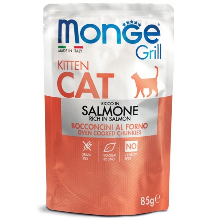 Monge Grill Kitten Bocconcini Salmone 85 gr Bustina Per Gatti